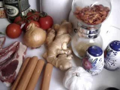 Lentilles viande saucisses de volaille