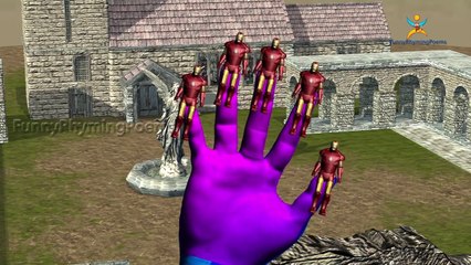 Iron Man Finger family 3d rhyme | Animated Nursery Children Finger Family song