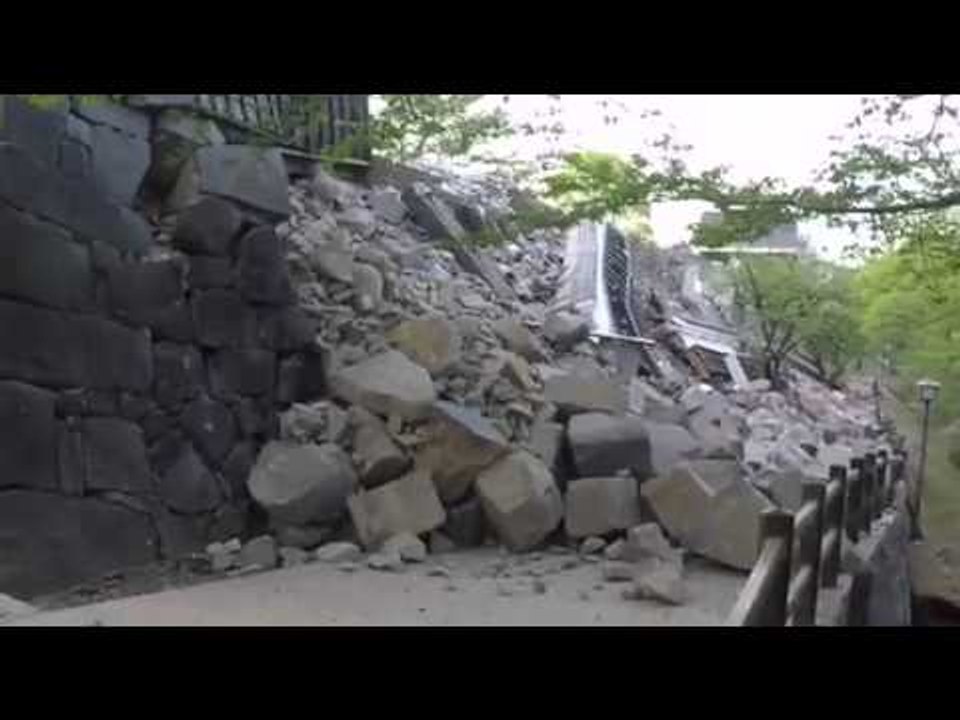 Kumamoto Castle Damaged After Powerful Quakes Hit Kyushu Island