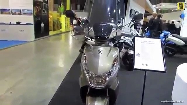 2014 Peugeot Kisbee 100 4T Black Colour Scooter Walkaround 2013 EICMA Milano Motorcycle Ex