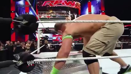 John Cena vs Kane - Evolution Attacks John Cena - Raw,16 June,2014