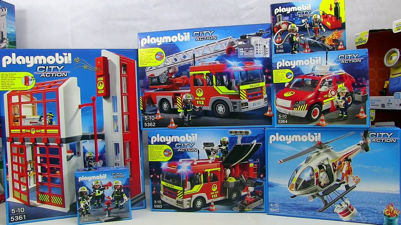 Massive Collection Playmobil Fire Rescue Toys - Fire Engines, Fire Trucks,  Fire Station - Vidéo Dailymotion