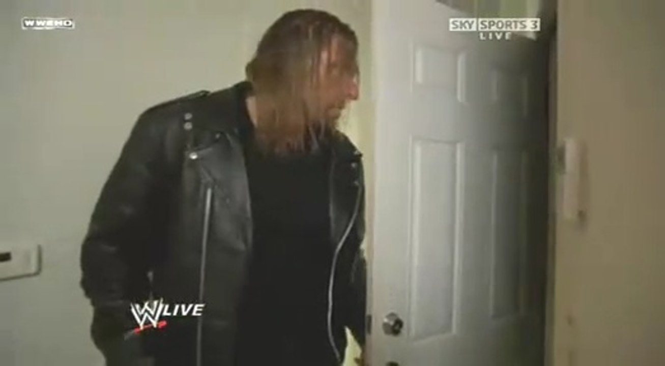 Triple H attacked Randy Orton inside his house