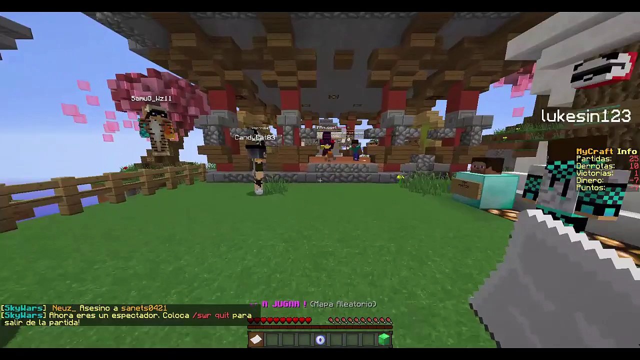 Skywars ganando mi primera partida/ Sanets0421