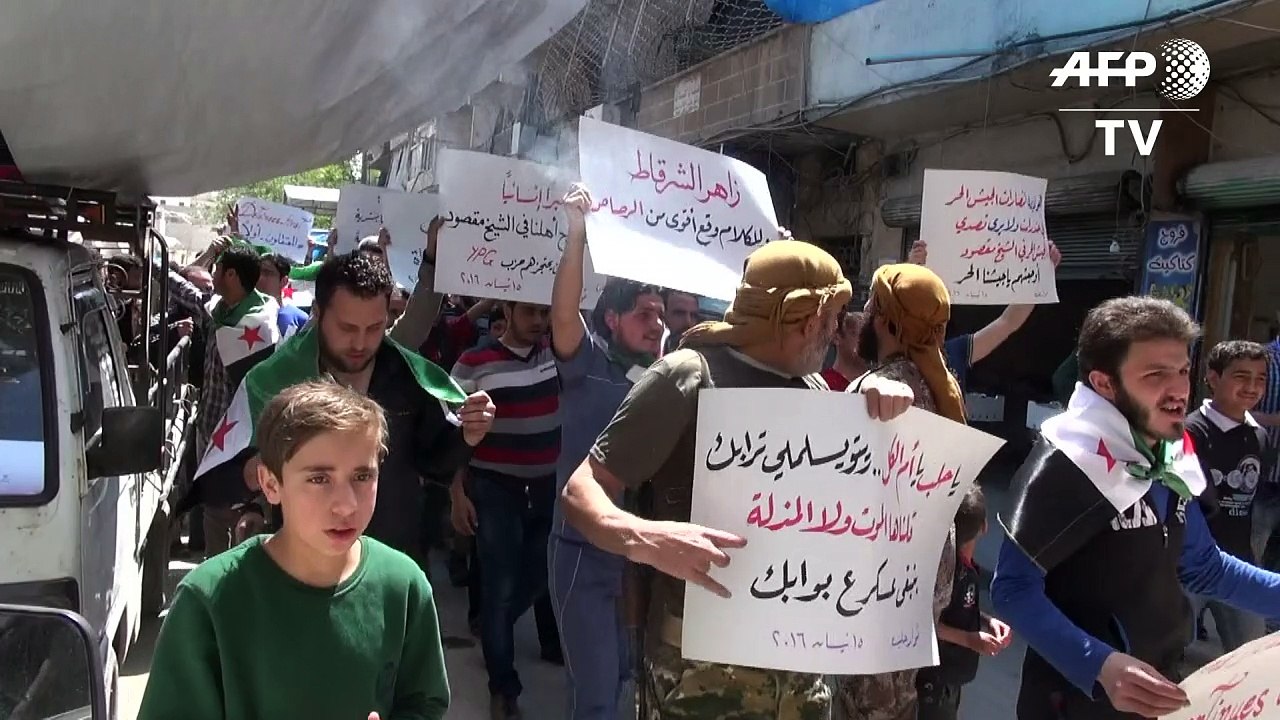 Anti-Assad-Proteste nach Kämpfen in Aleppo