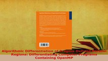 PDF  Algorithmic Differentiation of PragmaDefined Parallel Regions Differentiating Computer Free Books