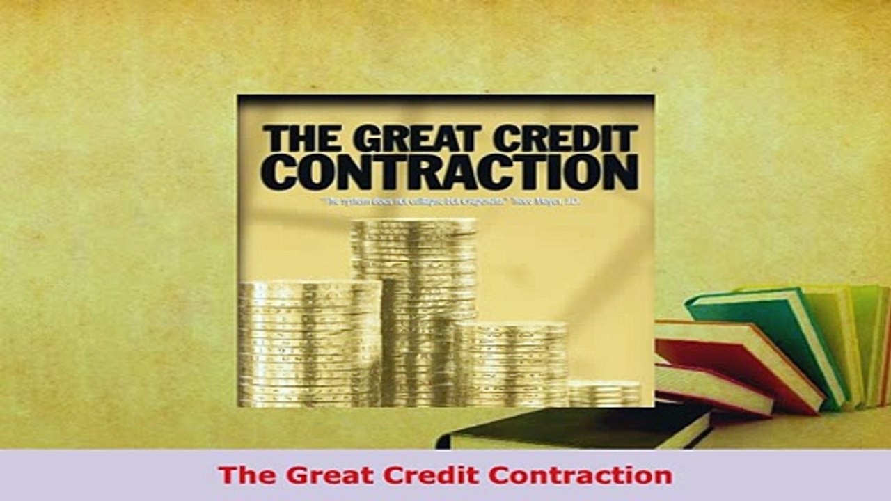 PDF  The Great Credit Contraction Ebook