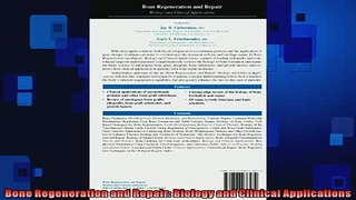FREE PDF  Bone Regeneration and Repair Biology and Clinical Applications  FREE BOOOK ONLINE