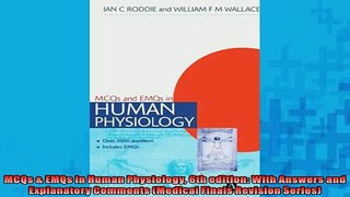 Free PDF Downlaod  MCQs  EMQs in Human Physiology 6th edition With Answers and Explanatory Comments  BOOK ONLINE
