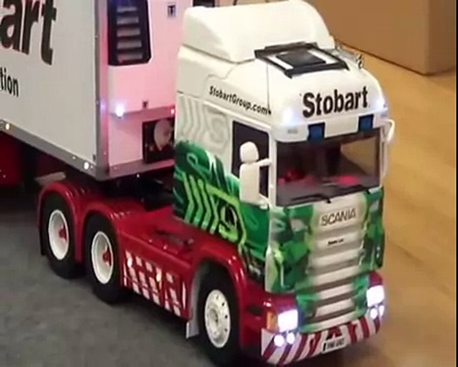 RC STOBART SCANIA RC TRUCKS @ LEYLAND 9,2,13 Tamiya Wedico Carson