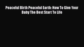 PDF Peaceful Birth Peaceful Earth: How To Give Your Baby The Best Start To Life Free Books