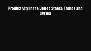 Read Productivity in the United States: Trends and Cycles PDF Free