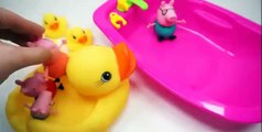 Baby Doll Bath Time With Chocolate Candy Learn Colors Peppa Pig Family