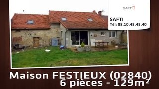 A vendre - maison - FESTIEUX (02840) - 6 pièces - 129m²