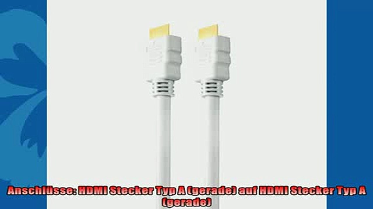 NEUES PRODUKT Zum Kaufen  PerfectHD HDMI Kabel Stecker A Stecker A weiß mit Ethernet  15 Meter  9 Stück
