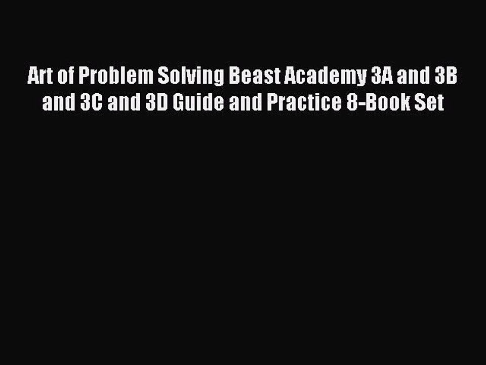 Download Art of Problem Solving Beast Academy 3A and 3B and 3C and 3D Guide and Practice 8-Book