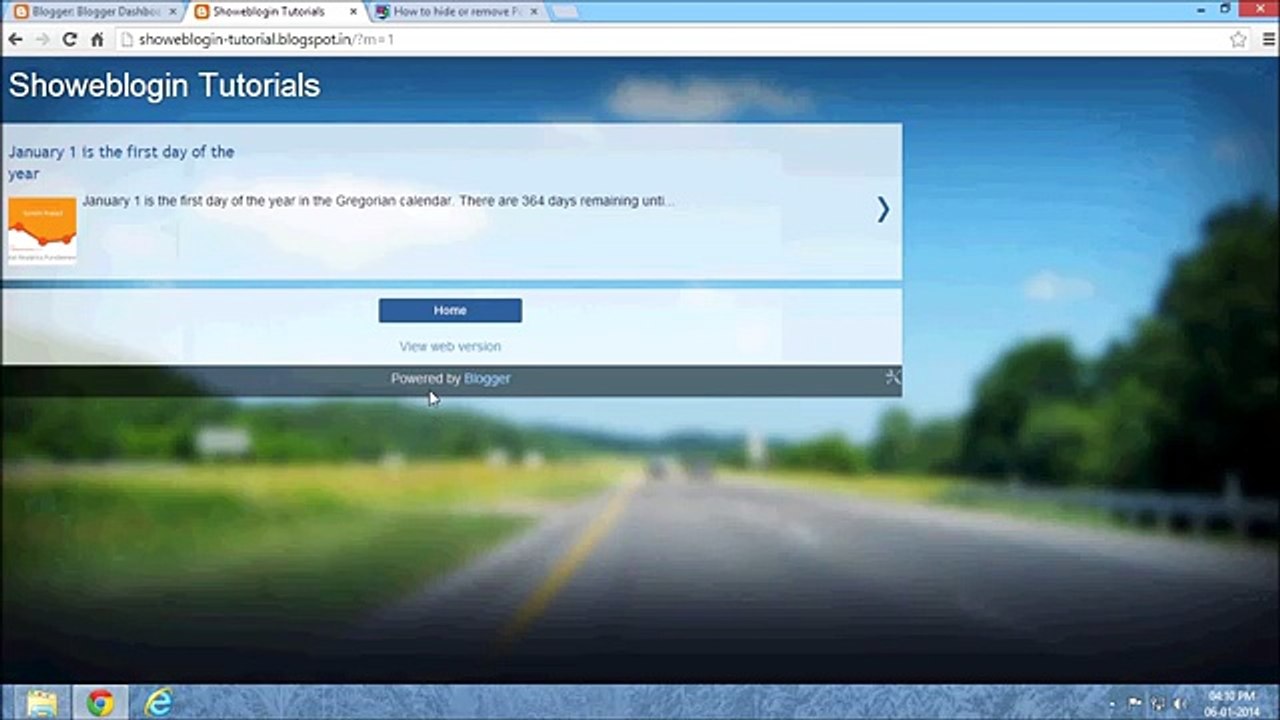 How to Remove 'Powered by Blogger' Attribution Widget from blog Footer