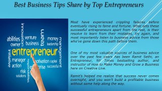 Best Business Tips Share by Top Entrepreneurs