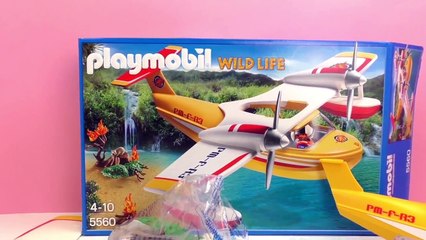 Eteindre les incendies avec le canadair Playmobil – WILD LIFE – Pompier des airs