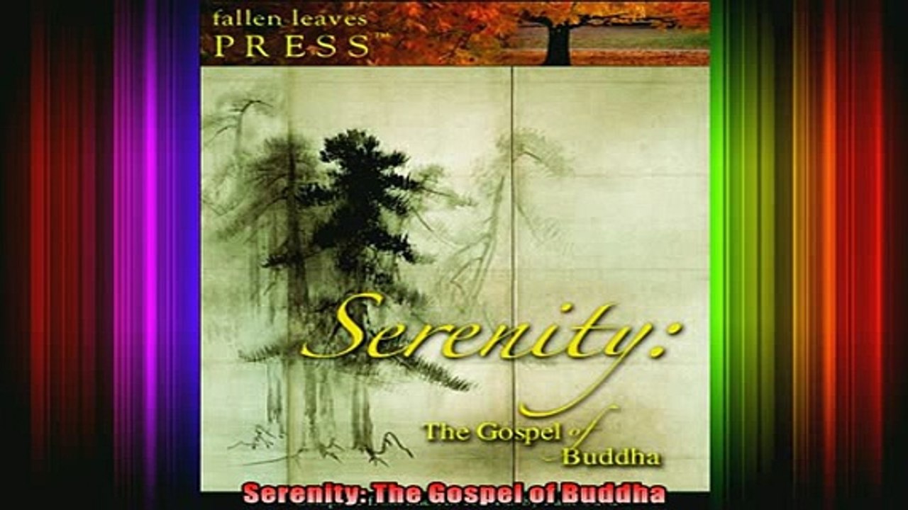 Download  Serenity The Gospel of Buddha Full EBook Free