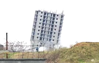 Russian Building Demolition Fail