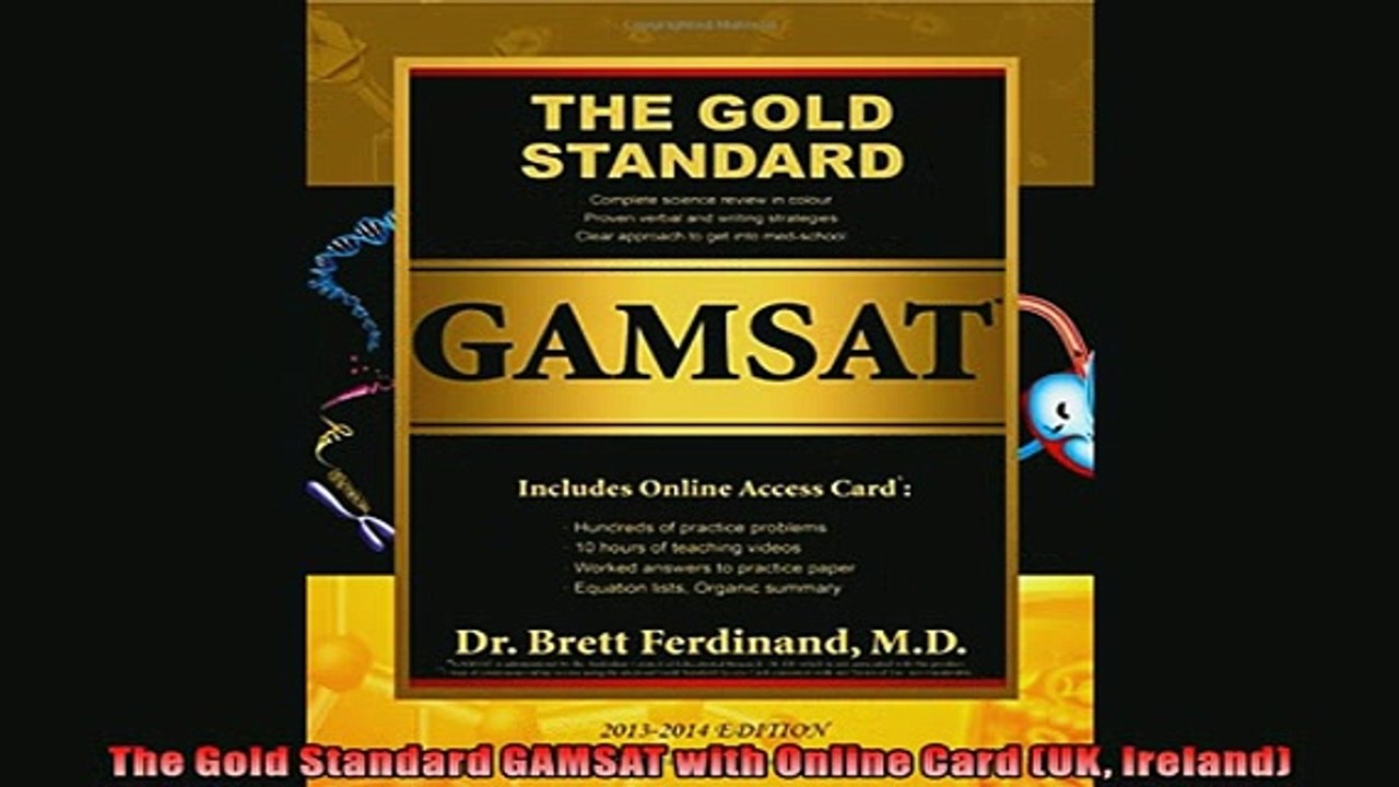 EBOOK ONLINE  The Gold Standard GAMSAT with Online Card UK Ireland  FREE BOOOK ONLINE