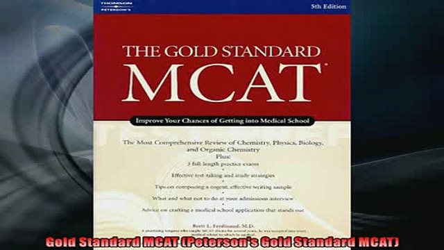 READ book Gold Standard MCAT Petersons Gold Standard MCAT FREE BOOOK ONLINE