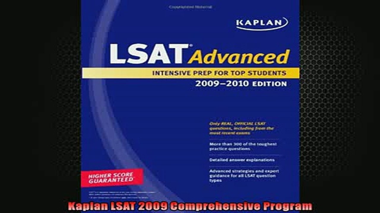 READ book  Kaplan LSAT 2009 Comprehensive Program READ ONLINE