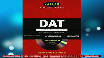 FREE DOWNLOAD  Kaplan DAT with CDROM Dat Dental Admission TestKaplan  DOWNLOAD ONLINE