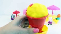 Play Doh Ice Creams Rainbow Ice Cream Peppa Pig Ice Cream Parlor Playset Playdough Toy Videos Part 6