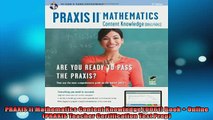 FREE PDF  PRAXIS II Mathematics Content Knowledge 0061 Book  Online PRAXIS Teacher Certification READ ONLINE