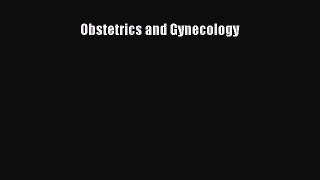PDF Obstetrics and Gynecology Free Books