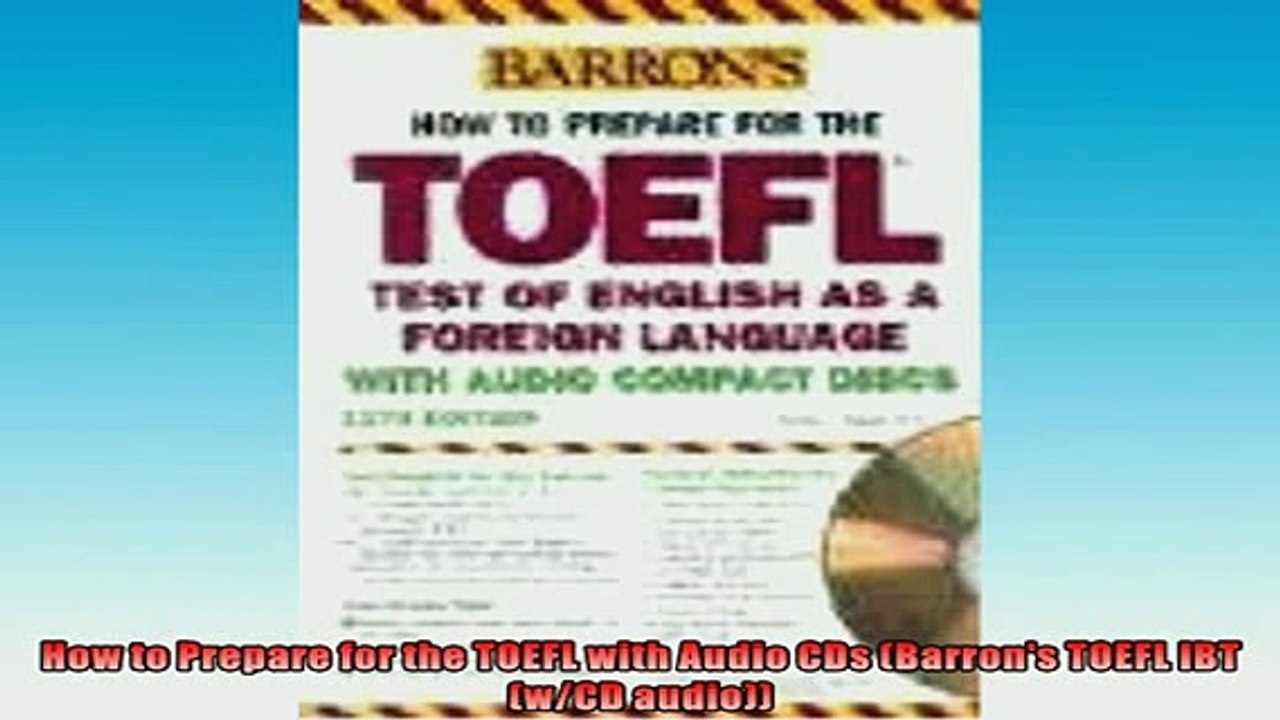 READ book  How to Prepare for the TOEFL with Audio CDs Barrons TOEFL IBT wCD audio  DOWNLOAD ONLINE
