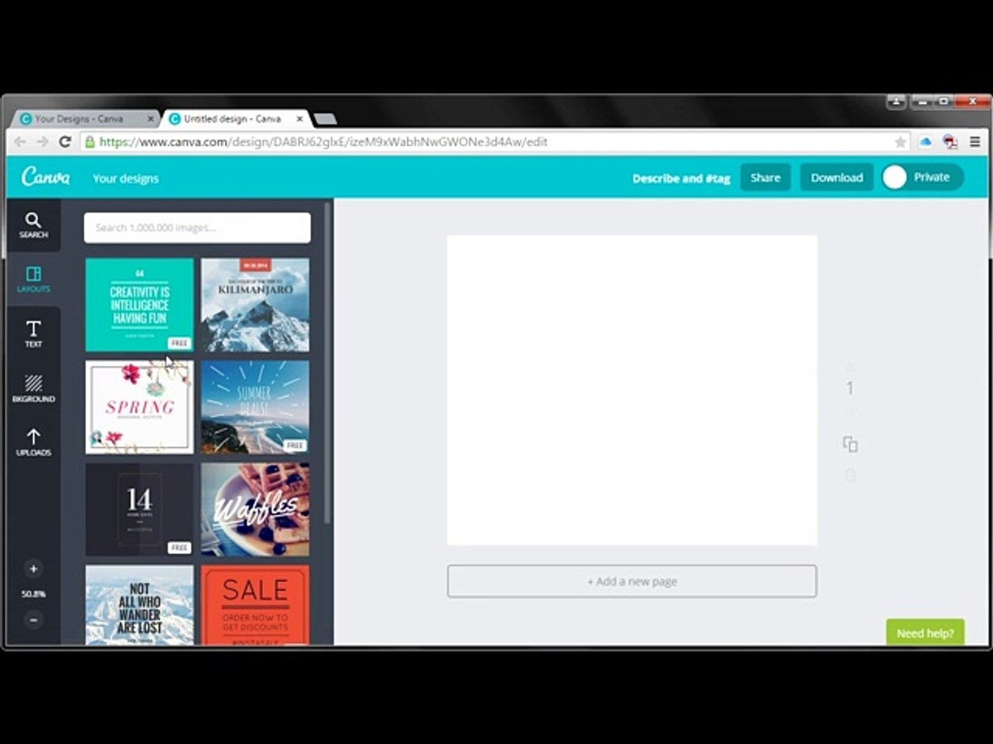 4-Using Canva's Design Dashboard - Canva Beginner's Guide