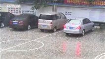 Rare hailstorm batters southern China, damaging car windows