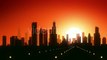 Chicago Skyline Sunrise Landing  - Motion graphics element from Videohive