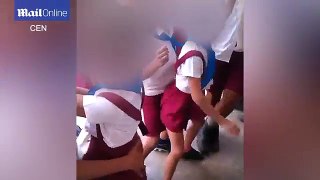Outrageous moment young children are seen provocatively dancing