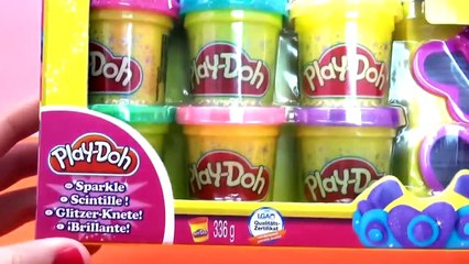 Pâte à modeler à paillettes Play Doh Hasbro A5417EU4 Unboxing & Demo