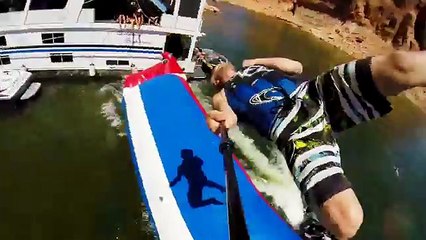 ---Human Water Catapult - 55 Foot Launch!