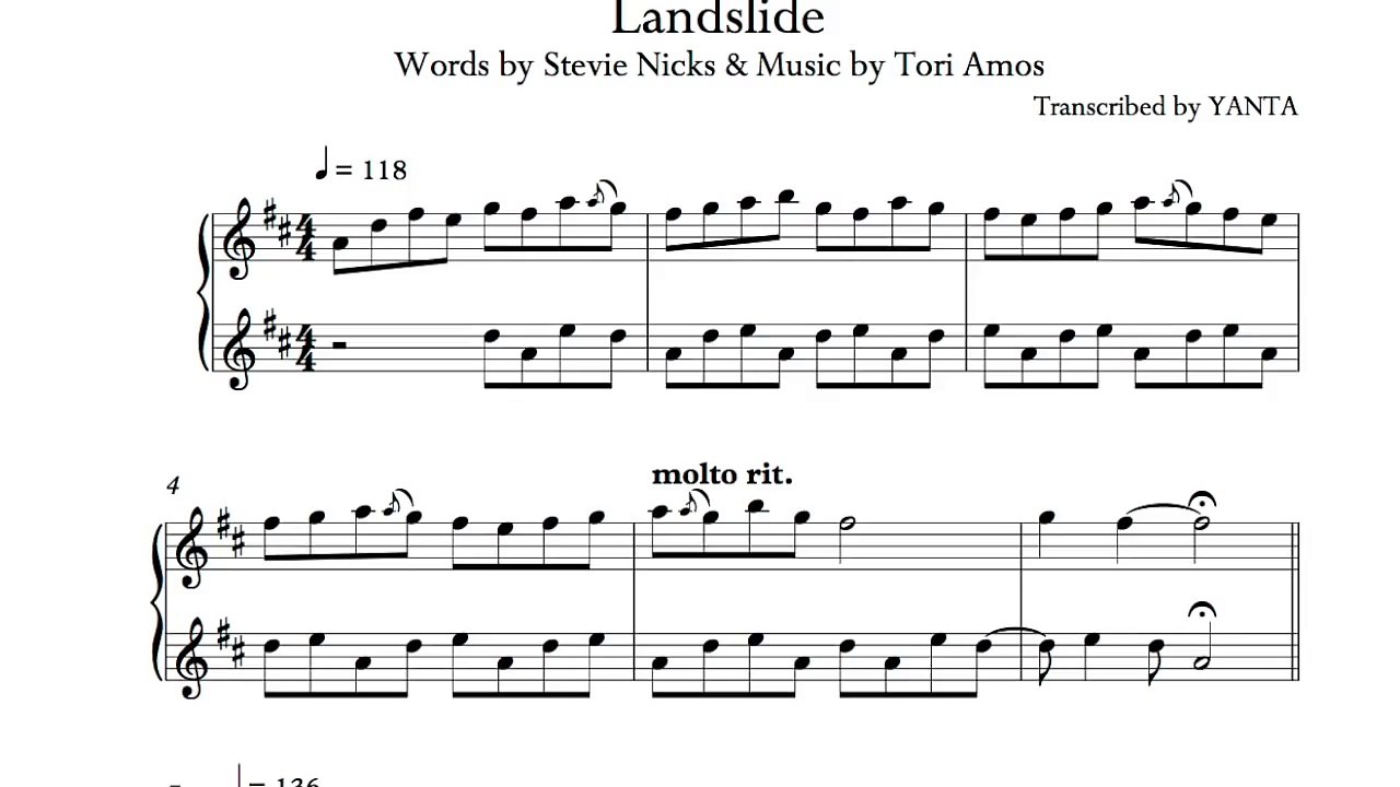 Landslide Instrumental Cover Tori Amos Video Dailymotion