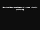 PDF Merriam-Webster's Advanced Learner's English Dictionary  EBook