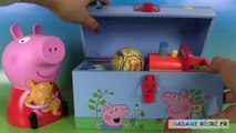 Peppa Pig Surprises Boîte à outils Kinetic Sand Toolbox Chupa Chups Sable Magique et Œufs Surprise