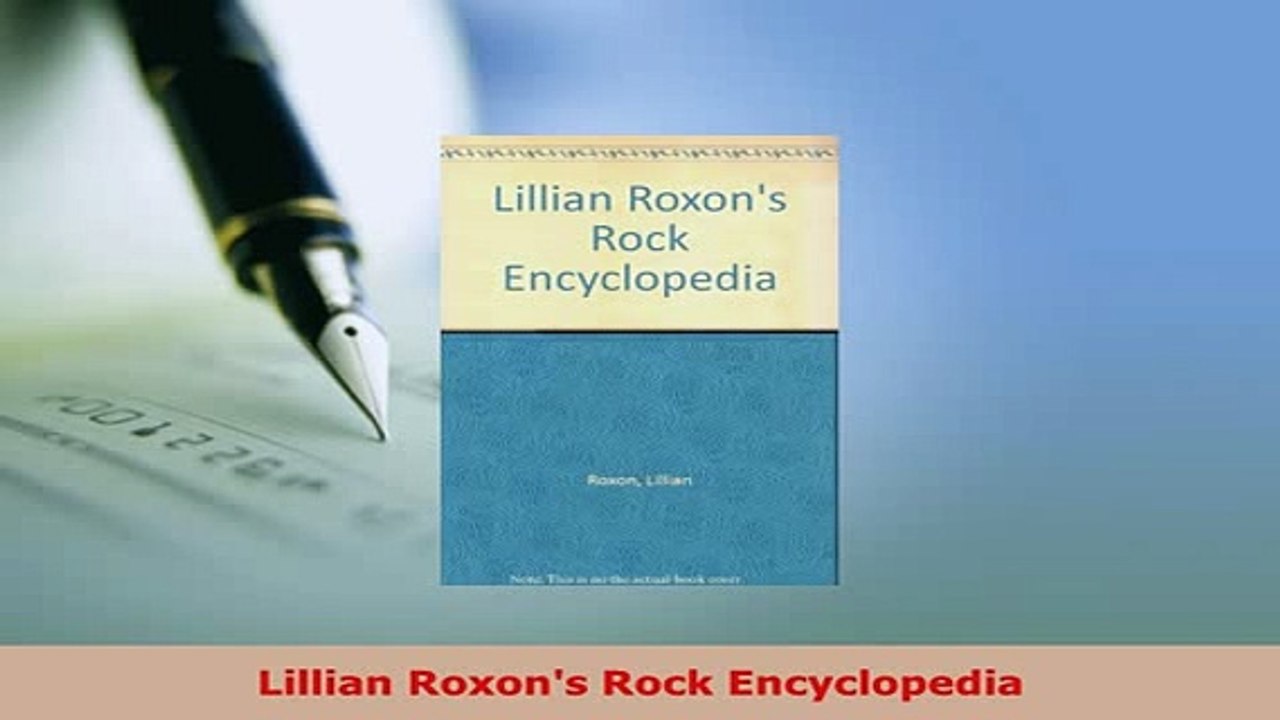 PDF  Lillian Roxons Rock Encyclopedia Download Online