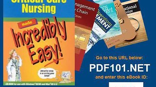 Critical Care Nursing Made Incredibly Easy! CD ROM for Windows & Macintosh