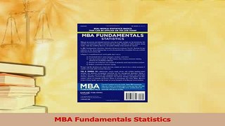 Download  MBA Fundamentals Statistics PDF Online