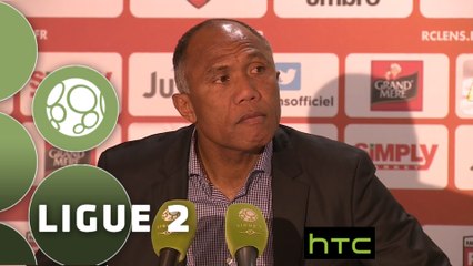 Conférence de presse RC Lens - AC Ajaccio (2-0) : Antoine  KOMBOUARE (RCL) - Olivier PANTALONI (ACA) - 2015/2016