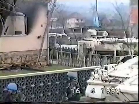 Agresija Hrvatske na BiH - zlocin u Ahmicima snimci UN-a.