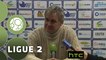 Conférence de presse US Créteil-Lusitanos - AJ Auxerre (1-0) : Laurent ROUSSEY (USCL) - Jean-Luc VANNUCHI (AJA) - 2015/2016