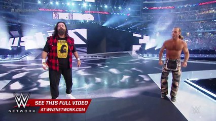 Stone Cold , HBK and Mick Foley make a surprise appearance  WrestleMania 32 on WWE Network