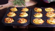 This chef stacks potatoes in a muffin tray. When they come out of the oven, her guests are baffled.
